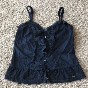 Navy Lace Tank